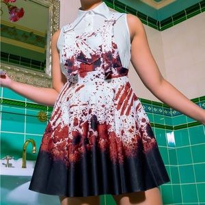 Blackmilk Halloween Horror Nurse Apron Dress